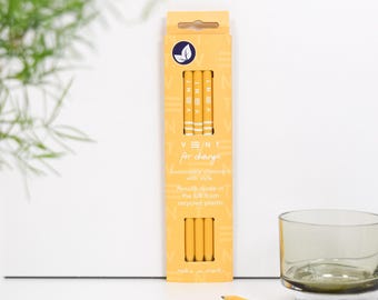 Pack of 3 recycled pencils -Make a Mark Yellow