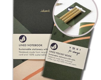 Free Pack of Pencils with our A5 and Pocket book set - Green