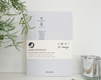 RECLAIM A5 Notebook – White Cotton