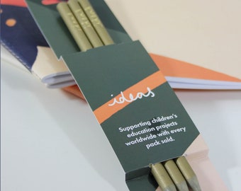 Recycled Gold Pencils in Green Idea’s Sleeve