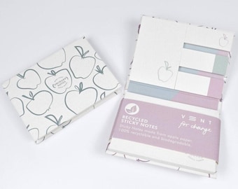 Orchard Sticky Notes Pad – Organic Apple Waste – Green