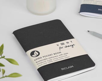 A6 Reclaim Cotton Notebook – BLACK