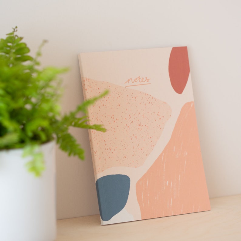 Recycled A5 Plain NOTES Book / Journal Coral Etsy