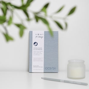 A5 Notebook made from Recycled Ocean Plastic in Blue