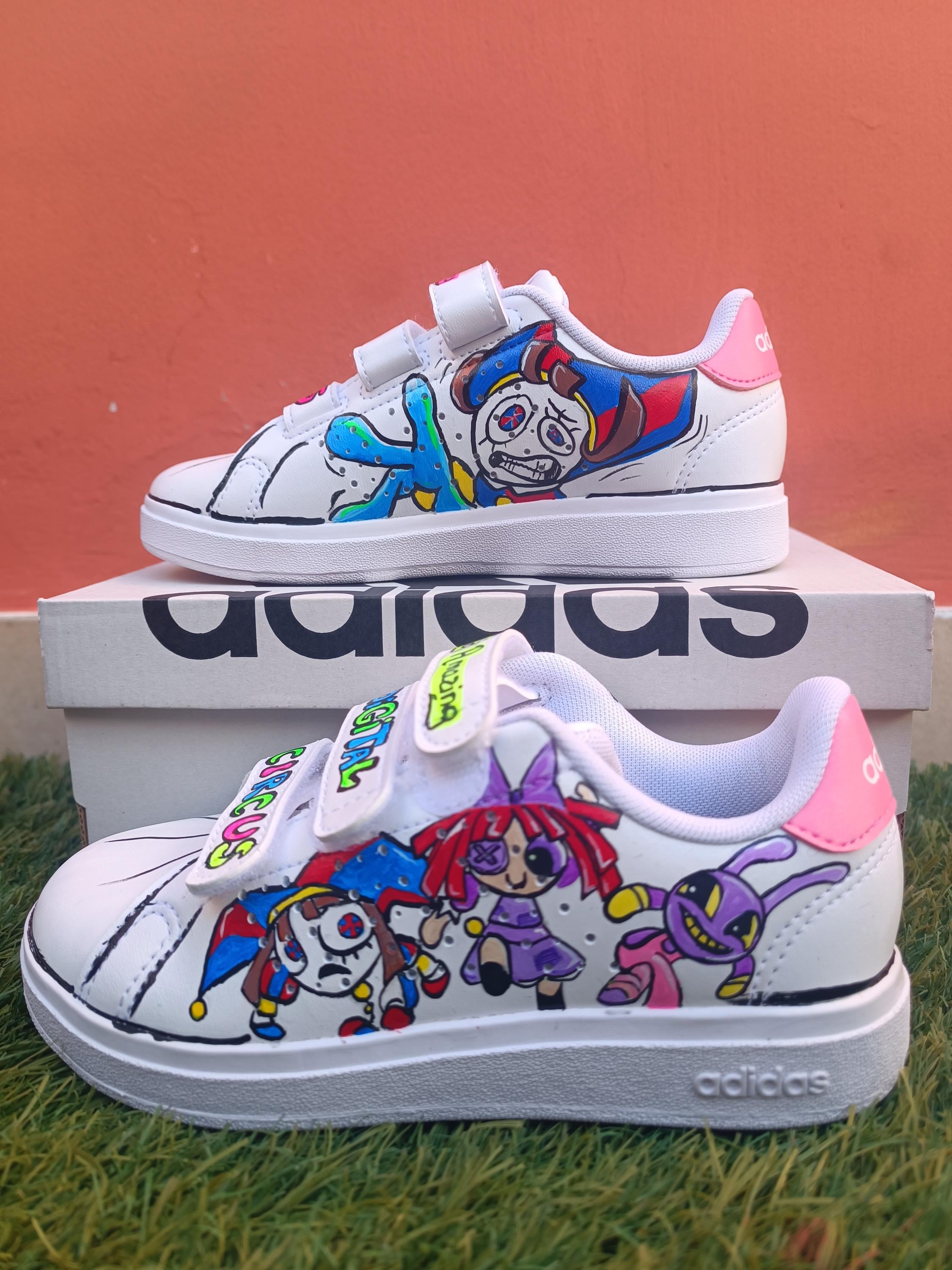 adidas gazelle silver green womens Handpainted One Piece / Zoro -Themed Adidas Sneakers – Dee Design main image 1