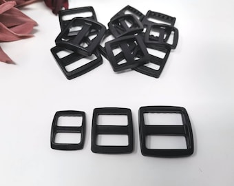 Schieber - Schnalle Hundehalsband - Kunststoffschieber für Gurtband, Biothane® oder Leder - schwarz - viele Größen