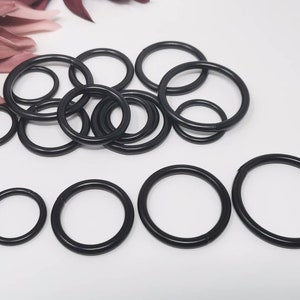 SiaLinda: Ring echtem Leder schwarz mit kleinem O-Ring 12mm
