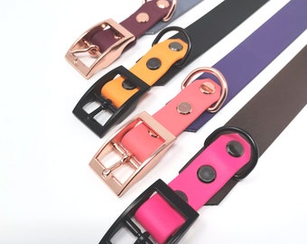 Biothane dog collar two-tone, adjustable
