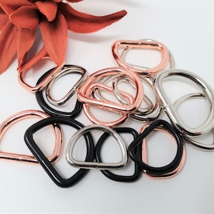 D-Ring in Stahl Metall zum Bsp. für Hundehalsband / Hundeleine, Taschen, Nähzubehör verschiedene Größen und Stärken Bild 2