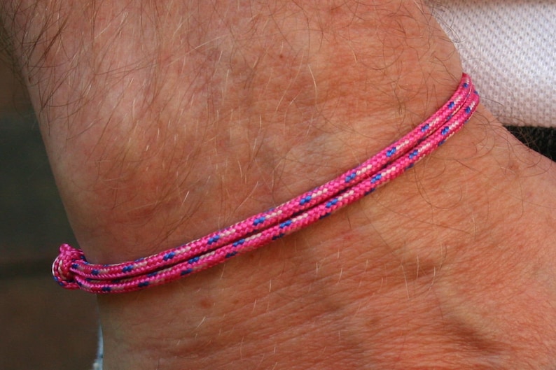 Freundschaftsarmband Surferarmband Hippie Armband Partnerarmband Partnerlook Minimalist Surfer Armband Schnur Armband Maritimes Armband 10. Pink