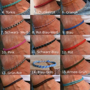 Pulsera de amistad pulsera de deseo pulsera surfista pulsera hippie pulsera de pareja pulsera de pareja pulsera de surfista pulsera minimalista hombres imagen 2