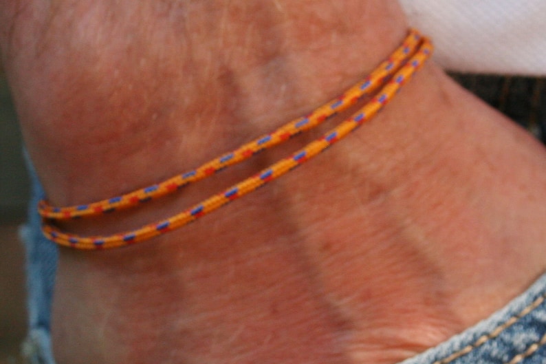 Partnerarmband, vriendschapsarmband, wensarmband, surferarmband, hippiearmband, partnerlook, minimalistische surferarmband, koordarmband 6. Orange