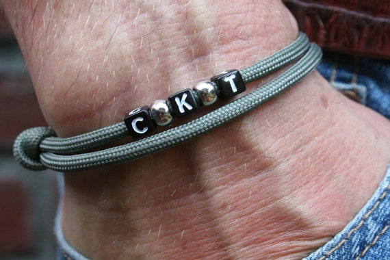 Letter Bracelet Letter Surfer Bracelet Letter Bracelet Personalized Friendship Bracelet Letter Partner Bracelet PartnerLook BFF