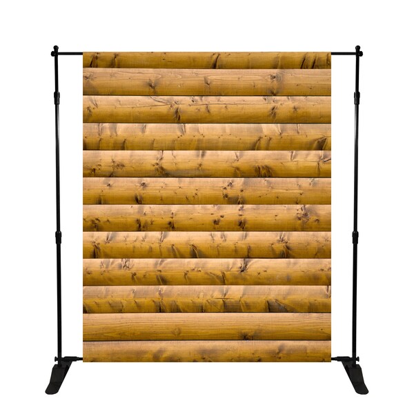 Log Cabin Wood Backdrop - Wood Logs Photography Background - Printed Photo Studio Backdrop - Fabric Tapestry Background - Multiple Sizes