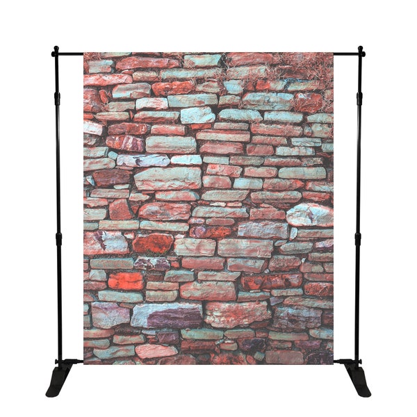 Stone Wall Backdrop - Rock Wall Photography Background - Printed Photo Studio Backdrop - Fabric Tapestry Background - Multiple Sizes