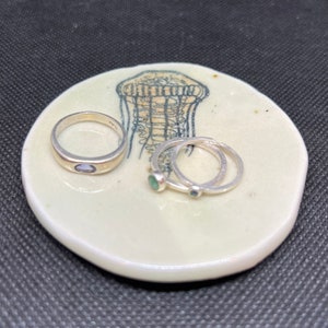 Handmade Ceramic Ring Dish – Jellyfish Design – Ocean-Inspired Pottery