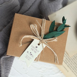 12 scatole regalo in carta kraft, scatola regalo per gli ospiti S1M02