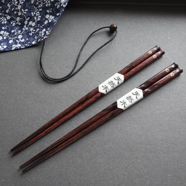 Malas-Holz - 2 Paar Esstäbchen Chopsticks Essstäbchen Sushi Ramen-Nudel EST9