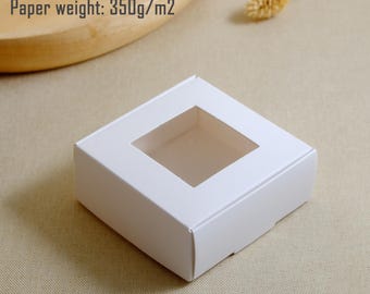 1/3/12//100/200x Vensterdozen Sieradendozen Kraftpapier Kartonnen Cadeauverpakking Feestartikel S1M06