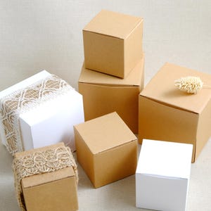 12x 100x 200x scatole regalo in carta kraft S1M03