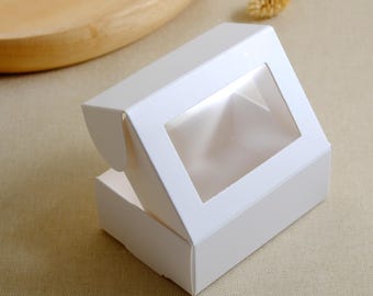 1/3/12/100/200x Vensterdozen Sieradendozen Kraftpapier Kartonnen Cadeauverpakking Feestartikel S1M07