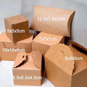 12x 100x 200x caixas de papel kraft caixa de presente S1M01