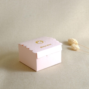 Caixas de presente para convidados rosa bebê batismo nascimento 24 STB04