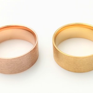 Rose Gold - Yellow Gold Tungsten Core 4mm & 8mm