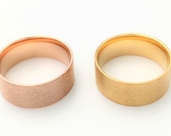 Rose Gold - Yellow Gold Tungsten Core 4mm & 8mm