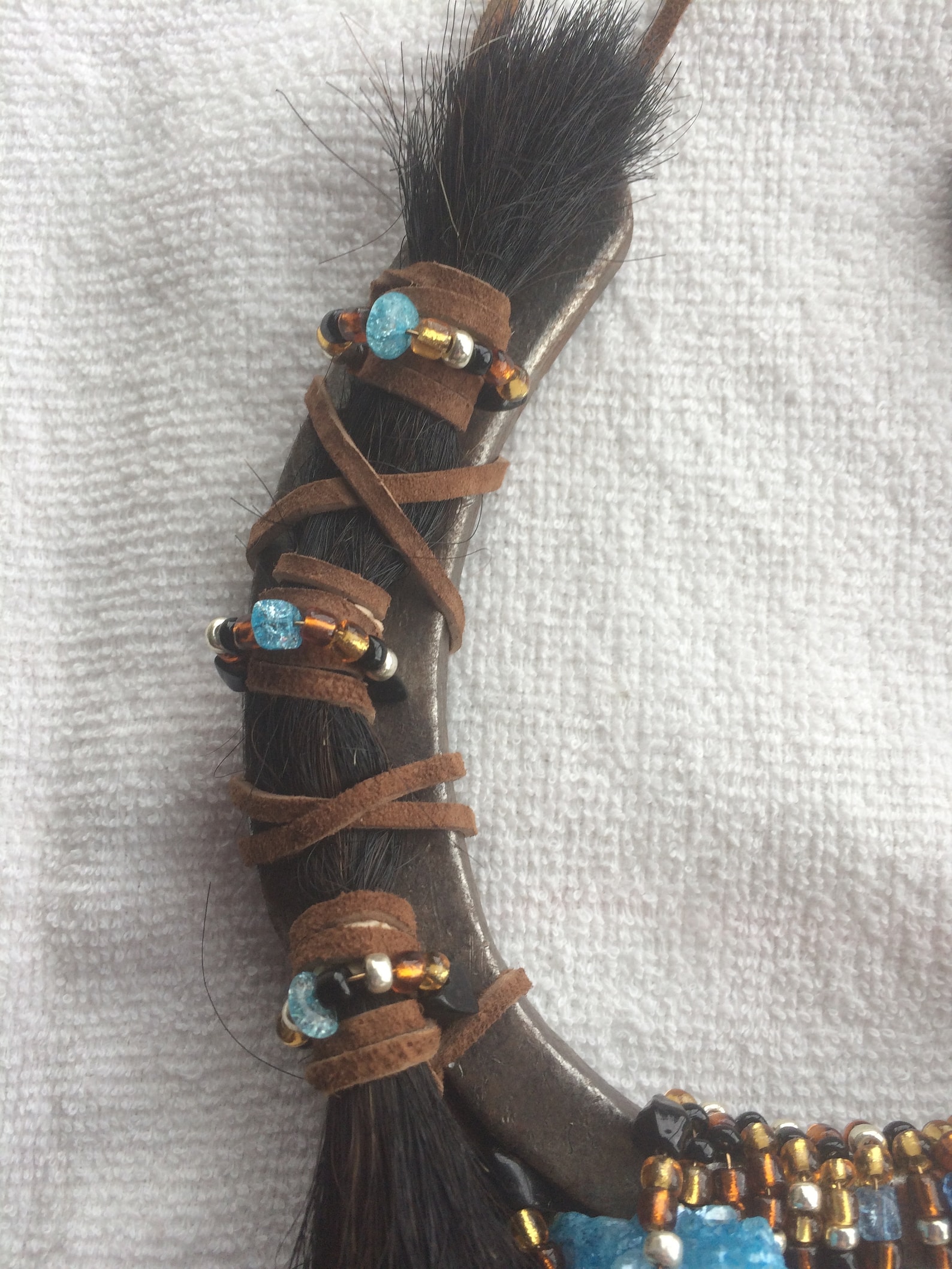 Tribute Horseshoe Horse Hair Memorial Keepsake Custom Order Only Purple