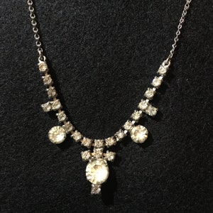 Vintage necklace Colier rhinestone