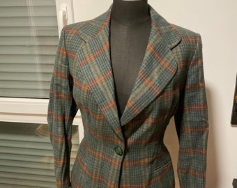 Blazer kariert nach 50er Jahre Schnitt ca. Gr. 42/44