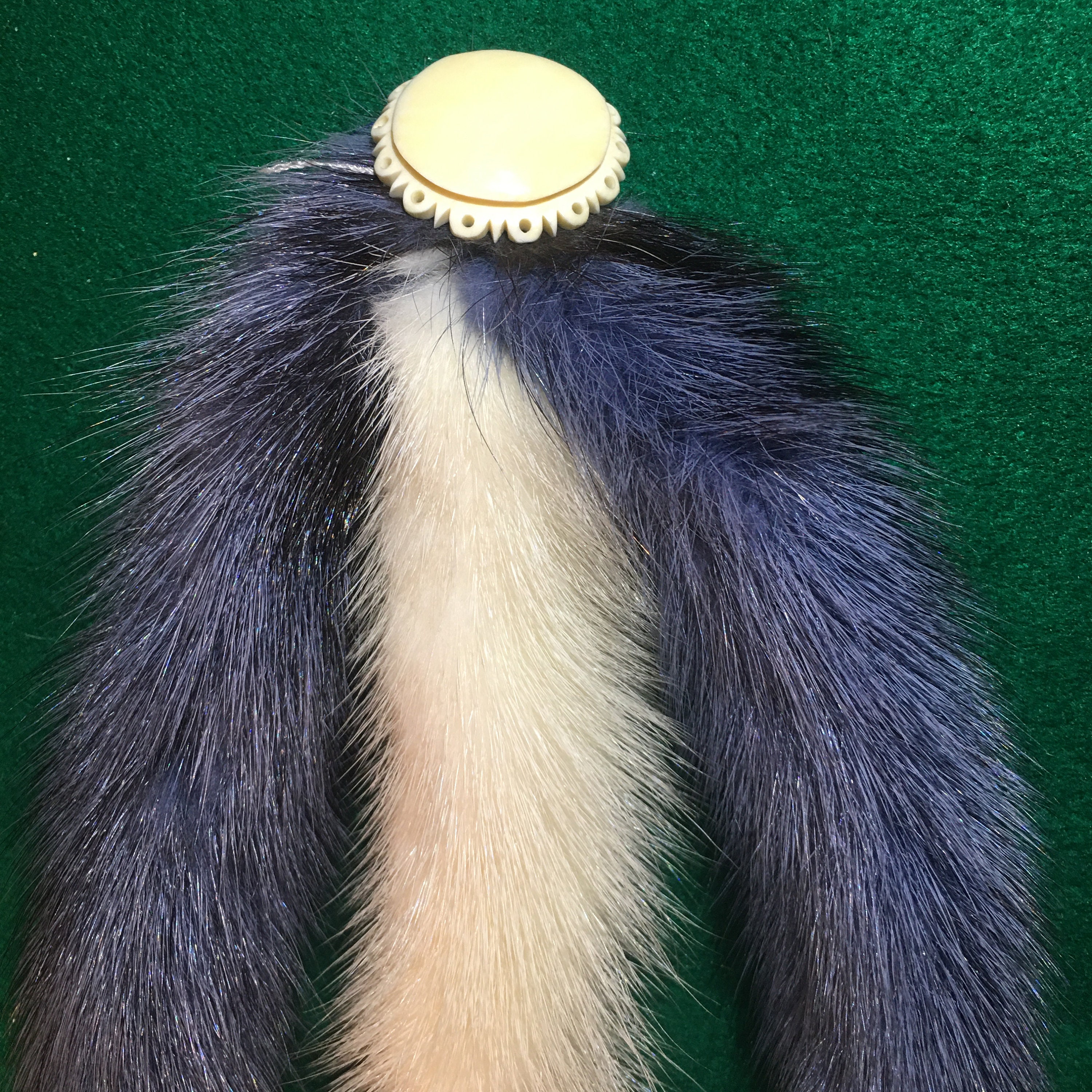 Vintage Brooch Real Fur