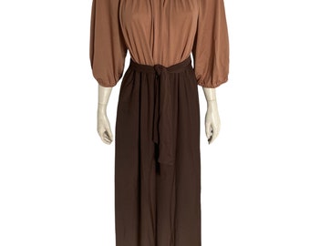 Vestido de noche vintage "talla vieja" 40 marrón