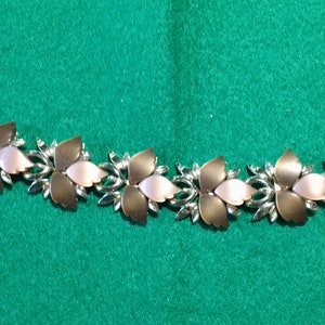 Vintage Bracelet Thermoset Brown Leaf