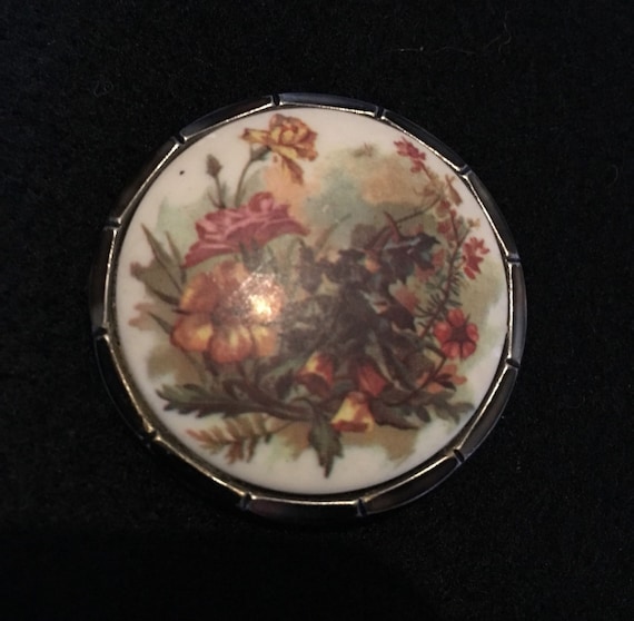 Vintage Clothing Clip Floral Ceramics