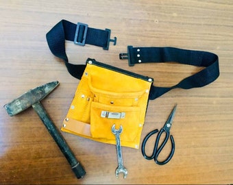 Tools Belt , Tools bag, Workers holder supply, leather bag , genuine leather , floral garden farmers equipment, heavy work