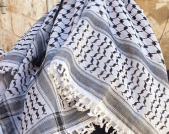 Écharpe arabe Palestine, Shemagh, style unique fait main Kuffyieh, housse bédouins rouge Hatta Jordan, robe arabe vintage couvre-chef Kofya, 1 pièce