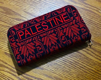 Tatreez Palestine Pouch, Red Tatreez Bag, Palestinian Keffiyeh Arafat Hatta Scarf, Small Case, Mother's Gifts Keffiyeh, 2 Pieces