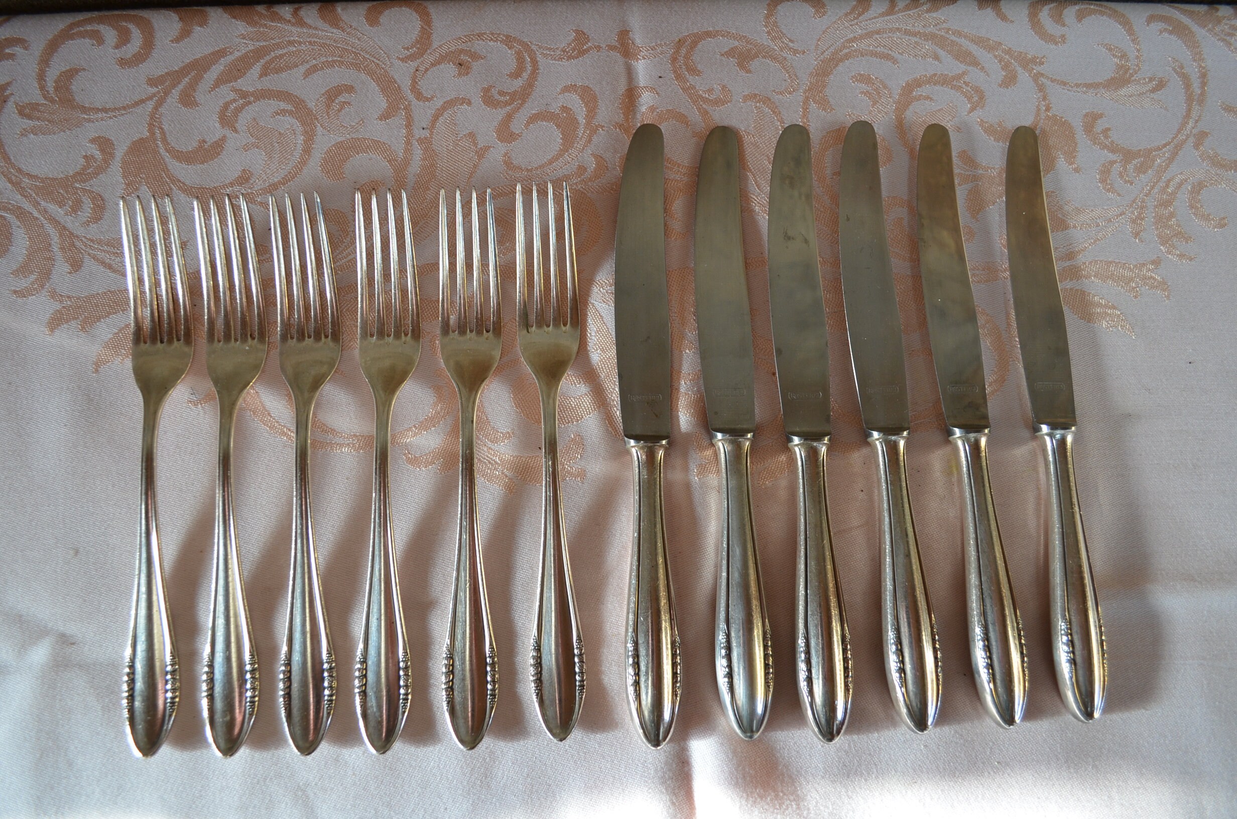 BSF Platura cutlery vintage 6 forks 6 knives 90 silver Etsy
