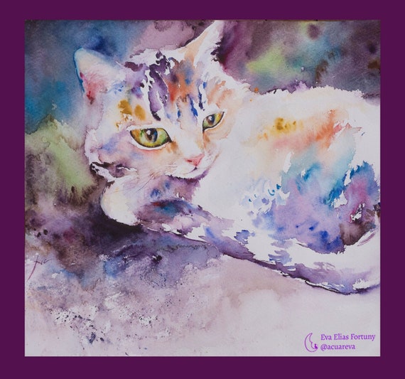 Ferret Watercolor Print Domestic Animal Painting Wall Art Pet Portrait Pet Gift