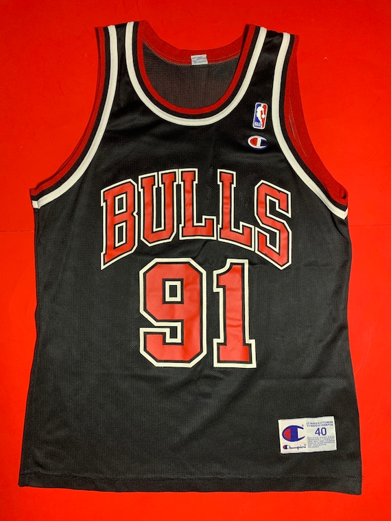 Shirts, Dennis Rodman Chicago Bulls Black Pinstripe Throwback Jersey