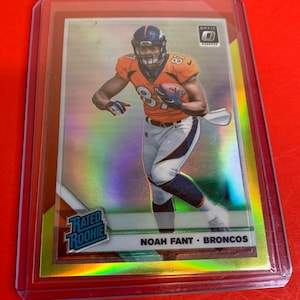Noah Fant Rated Rookie Card 2019 Panini NFL Football Donruss Optic No. 170 Denver Broncos