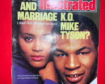 Mike Tyson Sports Illustrated Magazine 1988 Boxen Kampf Kämpfen amerikanische Vintage Marlboro Lichter