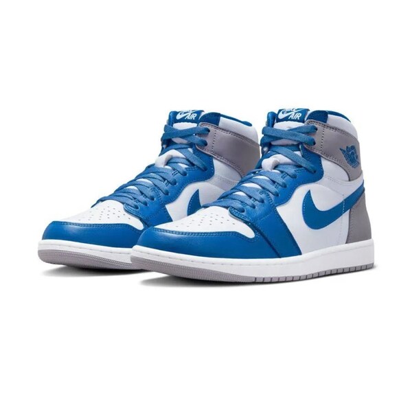 Nike Air Jordan 1 Retro High OG ‘True Blue’ DZ5485 410 Mens US Size 17 18 Authentic Brand NEW Shoes Sneakers Basketball White Navy Blue Grey