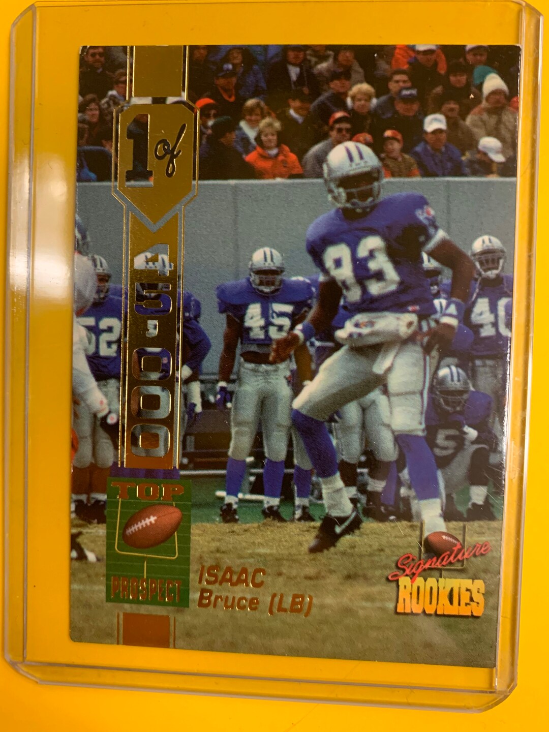 Isaac Bruce Autographed Blue Pro Style Jersey- Beckett