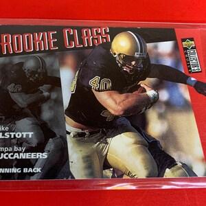 Mike Alstott Rookie Card 1996 Upper Deck NFL football Tampa Bay Buccaneers Running Back Class 23 Purdue Boilermakers Collectors Choice
