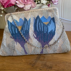 Bolso pequeño bolso/bolso tejido flamenco vintage hecho a mano