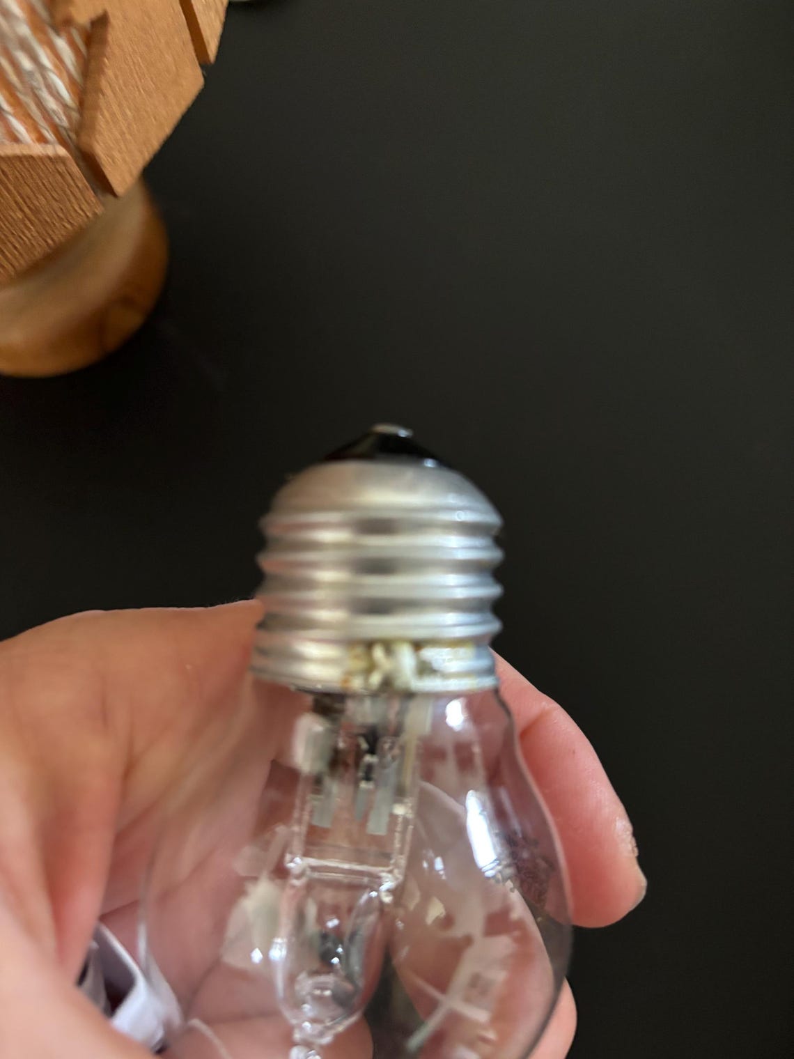 One Vintage  Swedish pine Table lamp, photo 2 of 5