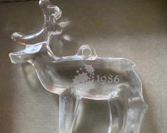 ヴィンテージ オレフォス クリスタル トナカイ、1986年クリスマス